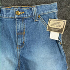 John Deere Y2K Carpenter Denim Shorts Boys 10 Blue Stone Wash NWT Deadstock - take2supply