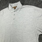 Harriton Long Sleeve Polo Mens XL Gray Cotton Blend M265L New No Tags - take2supply
