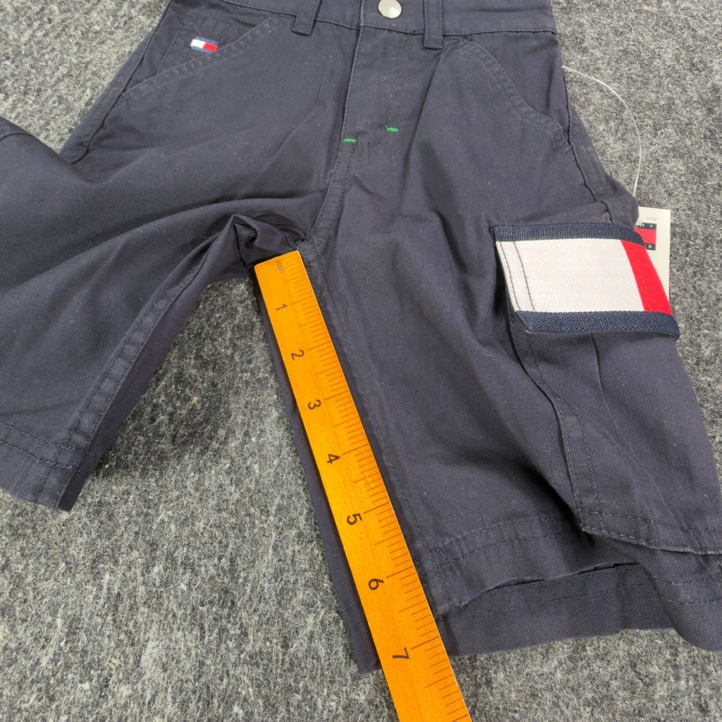 Tommy Hilfiger Vintage 90s Cargo Shorts Toddler 3T Navy Blue Cotton NWT - take2supply