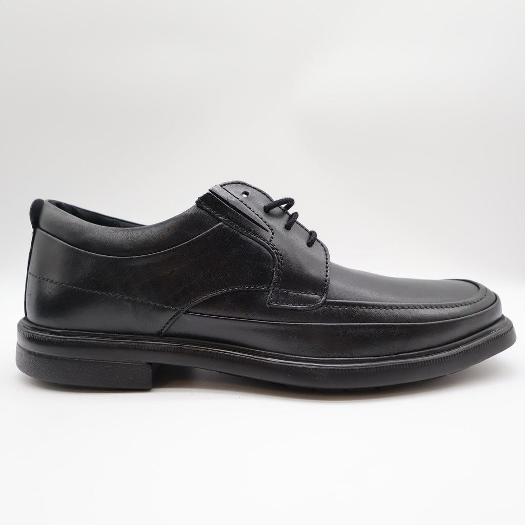 Hush Puppies Prinze Hopper Men's Black Leather Derby Oxford Dress Shoes - take2supply