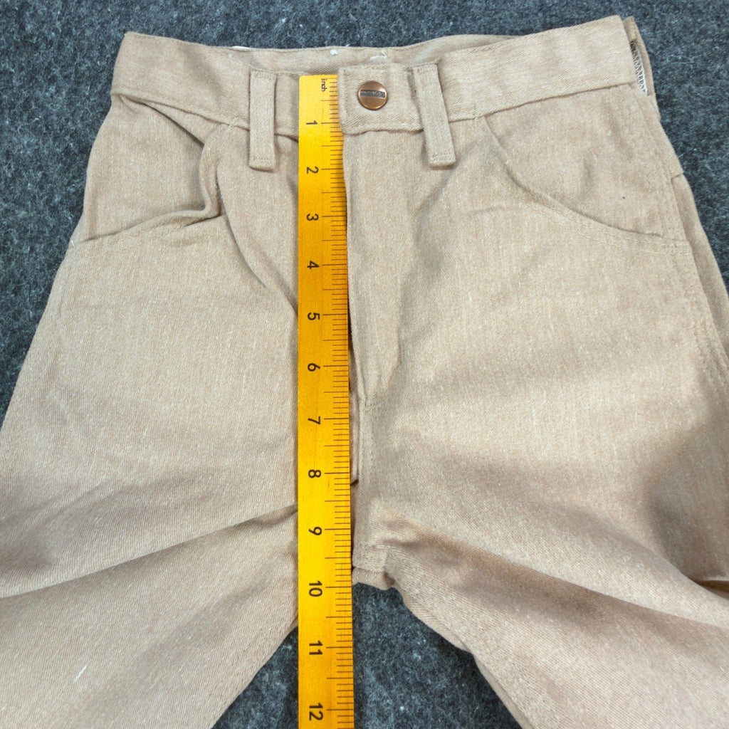 Maverick Vintage 70s Flare Pants Girls 10 Slim Beige USA NOS NWT 23.5x28 - take2supply