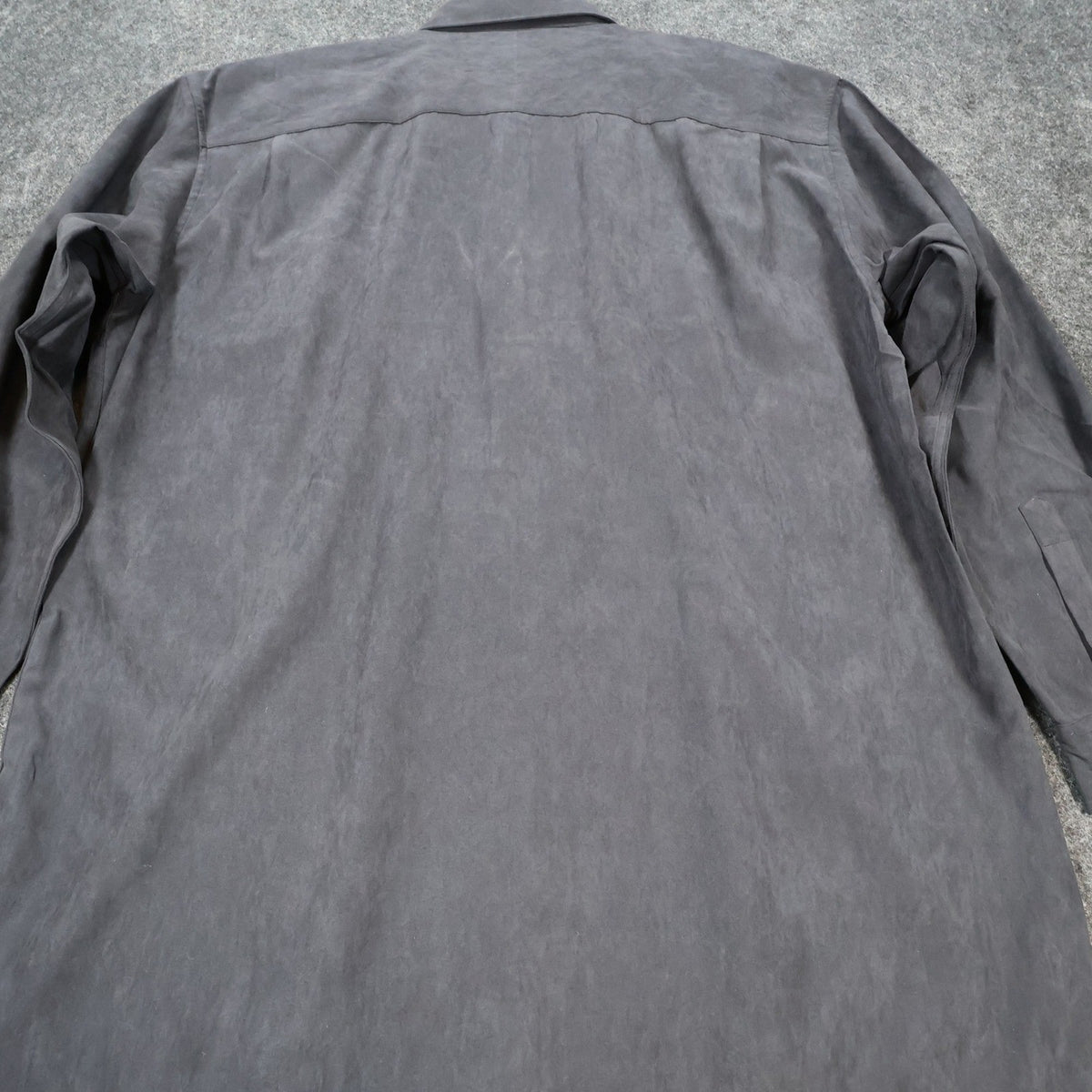 Irvine Park Button Up Mens XLG Gray Excellent Faux Suede Long Sleeve - take2supply