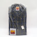 Career Club Plaid Button Down Shirt Mens Large Vintage Deadstock Green Blue NOS - take2supply