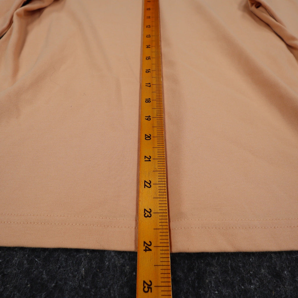 Nikki 3/4 Sleeve Top Womens Small Sandy Peach Embroidered Leaf Rhinestone NWT - take2supply