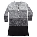 VioletRuby Cardigan Womens Medium Black Grey Ombre Marled Longline NWT - take2supply