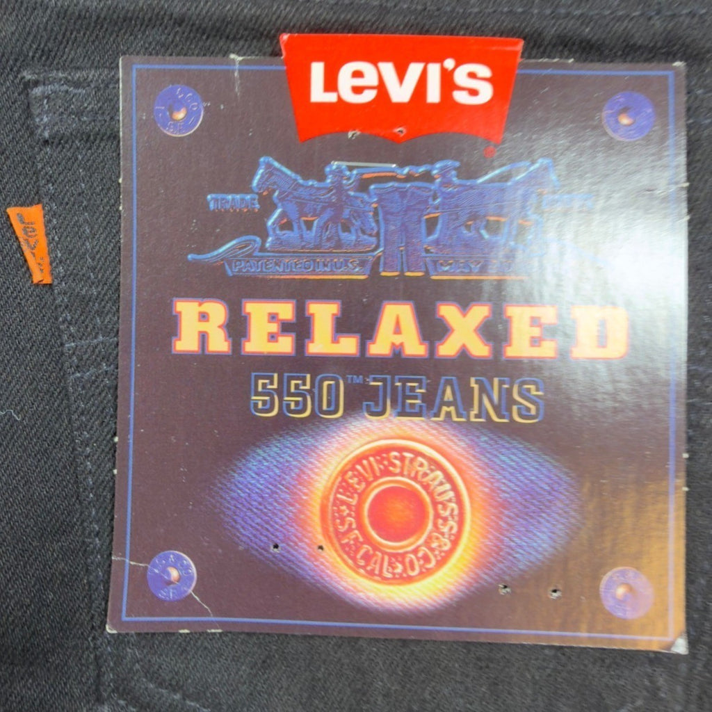 Levi's Vintage 90s 550 Relaxed Jeans Student 30x32 Black Made in USA NWT C100 - take2supply