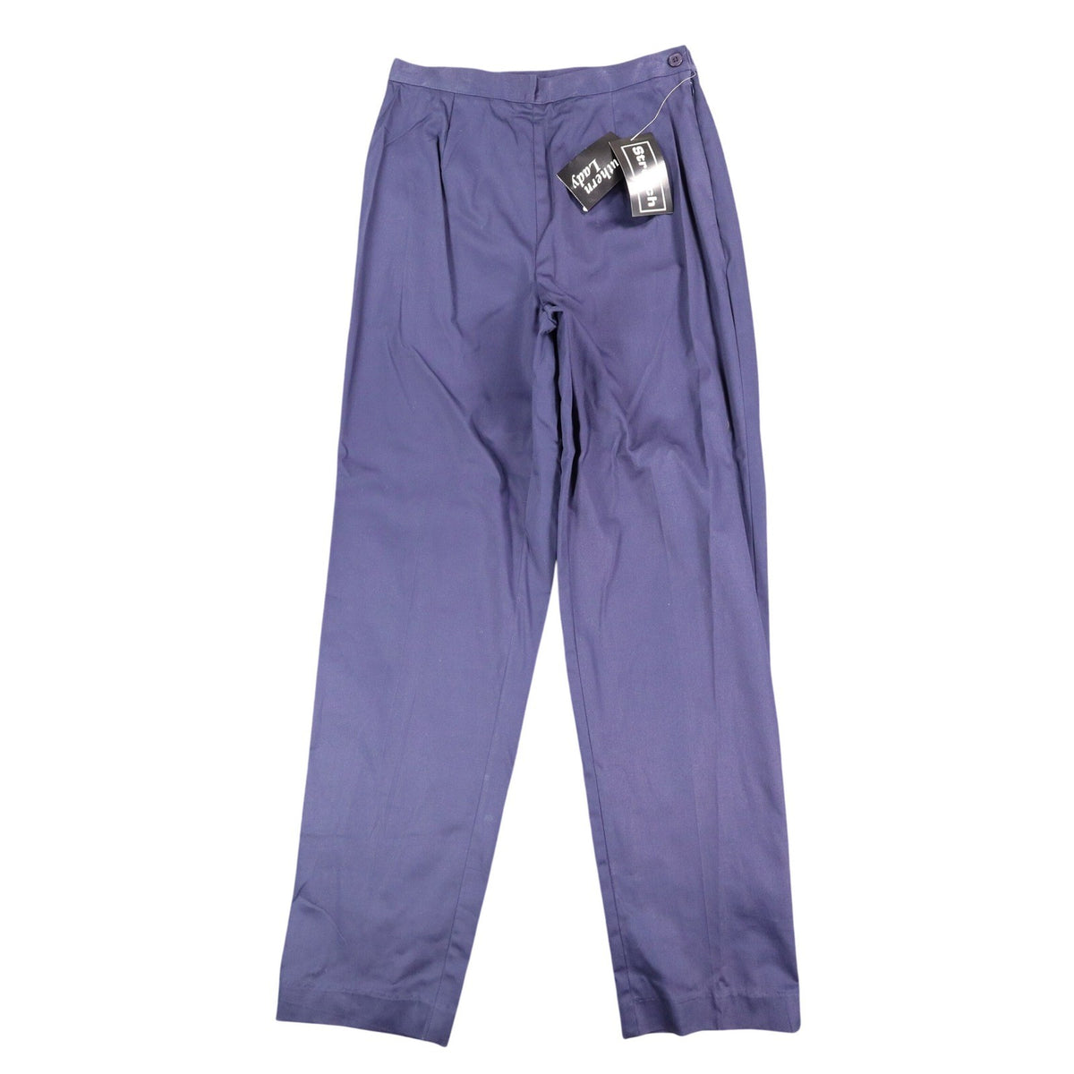 Southern Lady Pants Womens 6 Navy Cotton Stretch Straight Leg Side Zip NWT 570J - take2supply