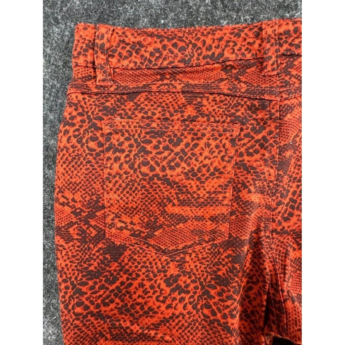 My Michelle Skinny Jeans Girls 14 Red Orange Snakeskin Stretch Denim NWT - take2supply