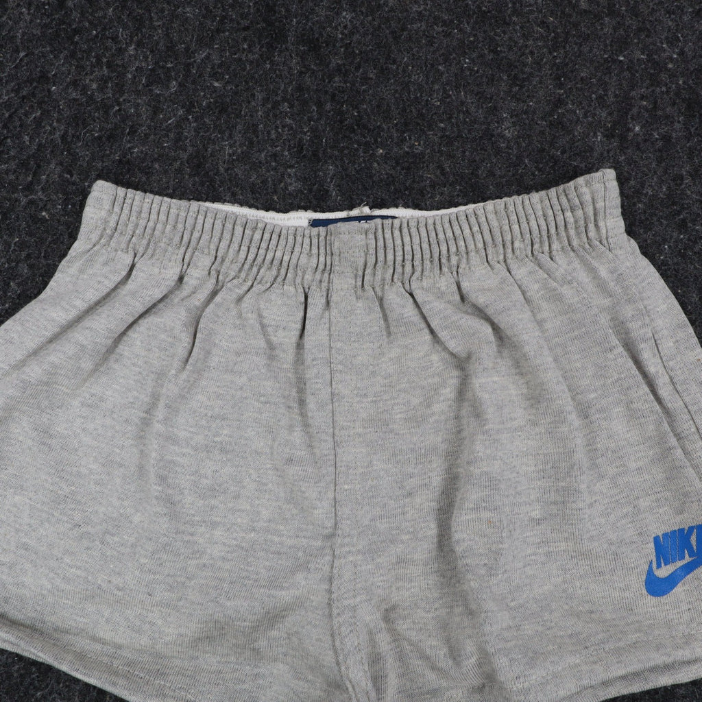 Nike Vintage 80s Shorts Boys L 14-16 Grey Blue Tag Deadstock Made in USA C1054 - take2supply