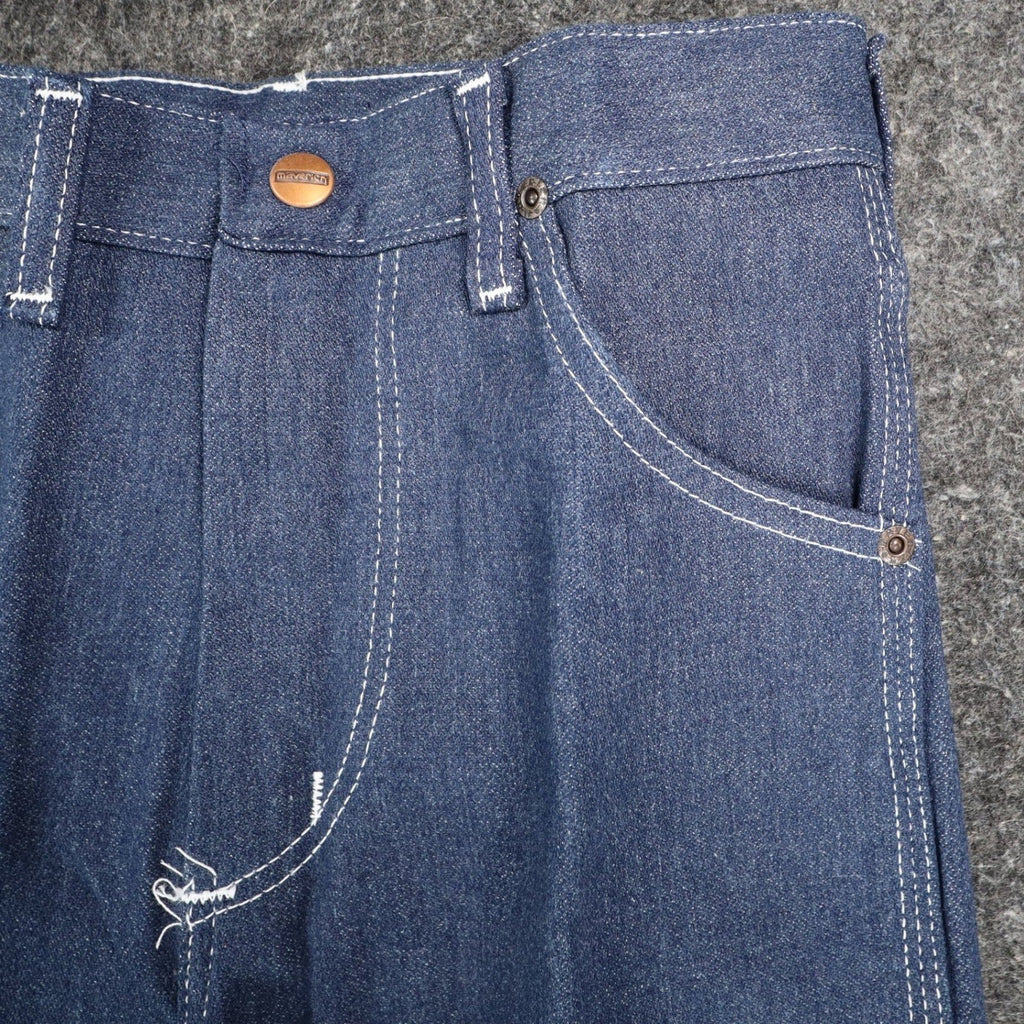 Maverick Straight Leg Jeans Boys 12 Regular Vintage 70s Blue Denim Deadstock USA - take2supply