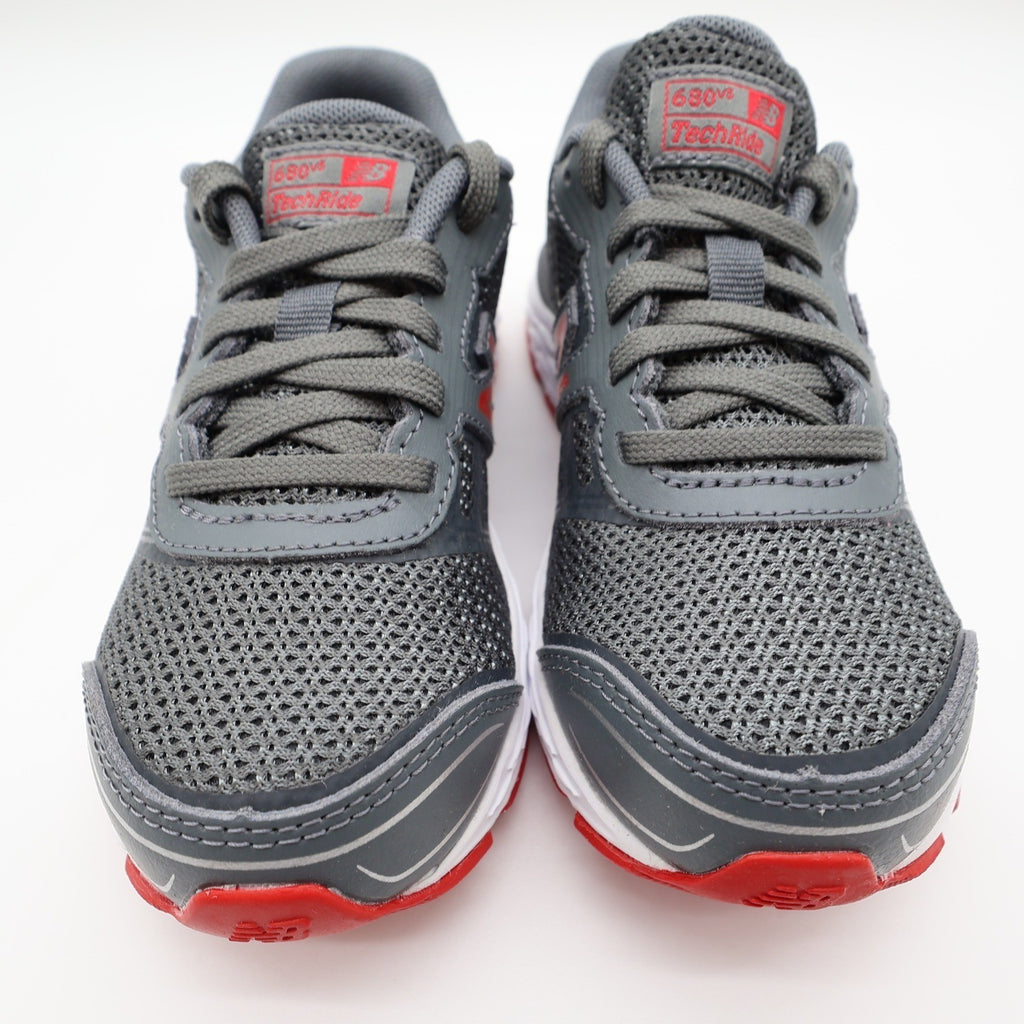 New Balance 680v3 Running Shoes Boys Size 12.5 Grey Red TechRide YP680LR - take2supply