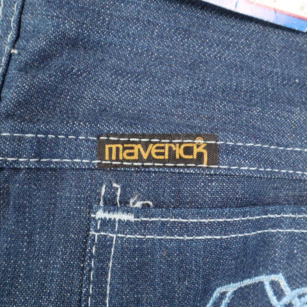 Vintage Young Maverick Boys Jeans Size 7 Blue Flare Leg USA NWT - take2supply