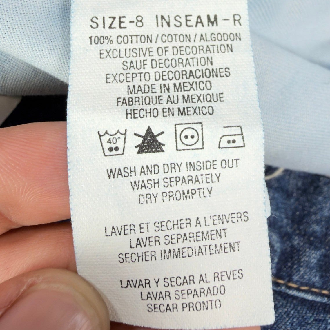 Tommy Hilfiger Y2K Classic Tapered Jeans Womens 8R Blue Cotton NWT Deadstock - take2supply