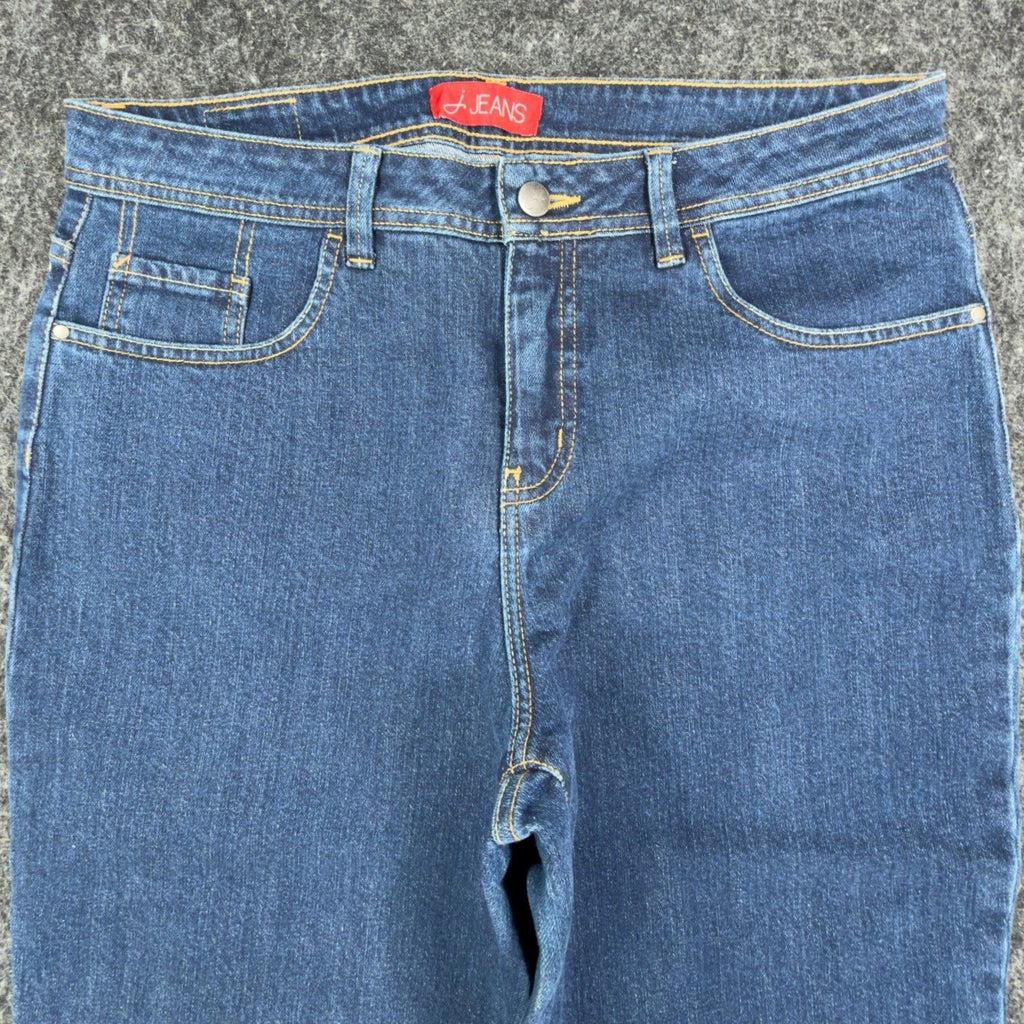 J Jeans Stretch Bootcut Jeans Womens 12 Indigo Blue Cotton Blend NWT - take2supply