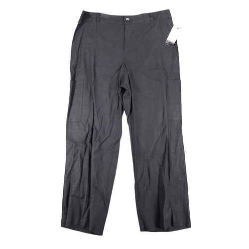 Charcoal AGB cargo pants, full front view with hangtag