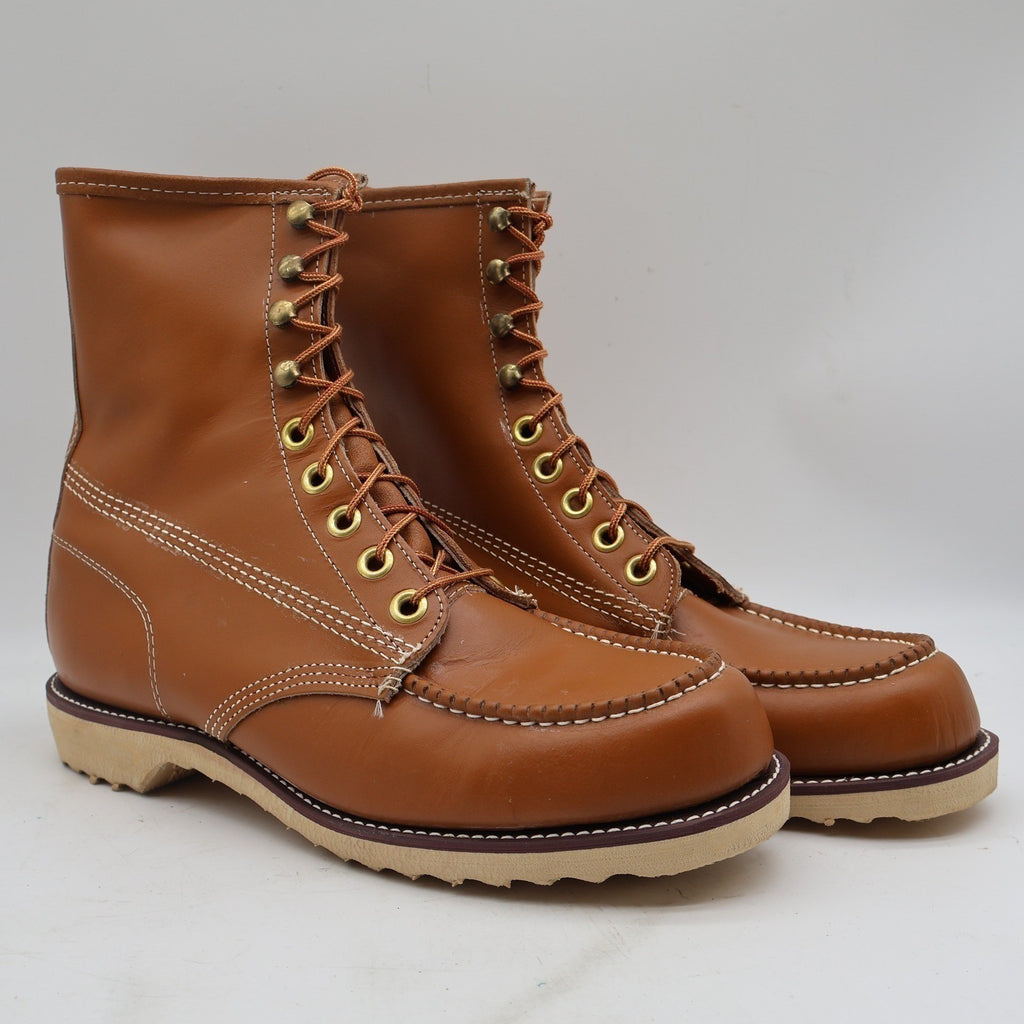 Cedar Crest Moc Toe Work Boots Mens 11 M Vintage Brown Deadstock 16-1657 - take2supply