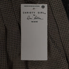 Christy Girl Dori Adler Pants Womens 12 Tan Black Belted Pleated USA NWT NOS - take2supply