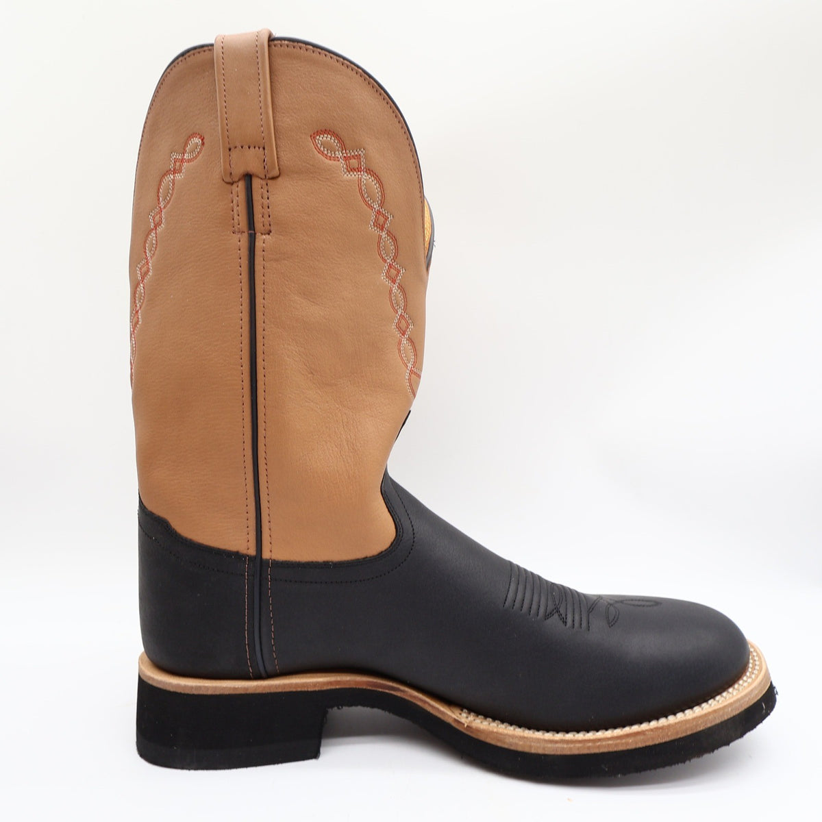 Old West 1611M Western Boots Mens 11.0 Black Tan Leather NIB - take2supply