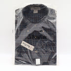 Foxfire Shirt Mens M Navy Windowpane Plaid Cotton Blend Button Down Collar NWT - take2supply
