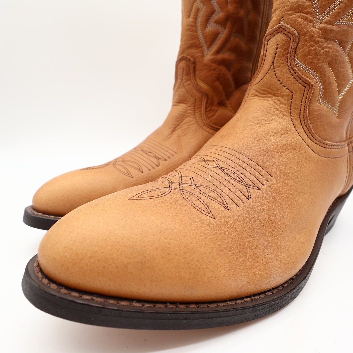 Laredo Western Cowboy Boots Mens 10 EW Leather Walnut Deertan 68372 NWT Box - take2supply