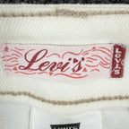 Levi's Y2K Bermuda Shorts Girls 12 White Denim NWT 2006 Retro Heart Pocket - take2supply