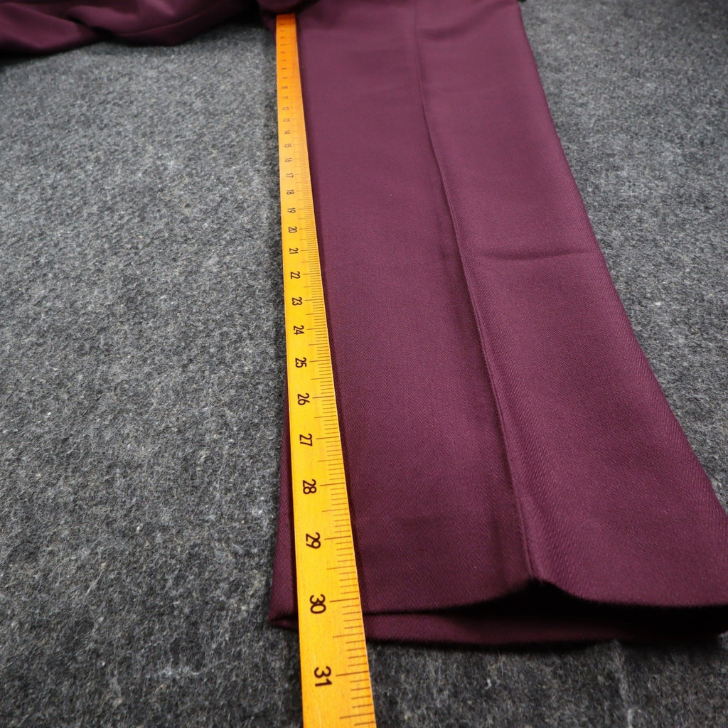 Lucia Dress Pants Womens 10 Burgundy Falling Leaves Crepe Lined High Rise New - take2supply