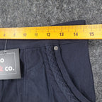 Zo & Co. Skirt Women 6 Navy Blue Braided Trim Utility Pocket Rayon Blend C1-905 - take2supply