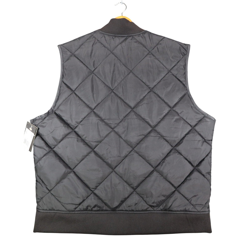 Dickies Insulated Nylon Vest Mens XL Black Diamond Quilt Water Repellent TE242BK - take2supply