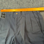 Haggar Pants Mens 33x30 Navy Blue Cotton Pleated Black Label Vintage Y2K NWT - take2supply