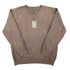 F/X Fusion V-Neck Sweater Mens XL Brown Heather Cotton Blend NWT - take2supply