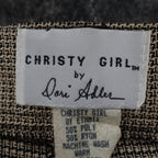 Christy Girl Dori Adler Pants Womens 12 Tan Black Belted Pleated USA NWT NOS - take2supply