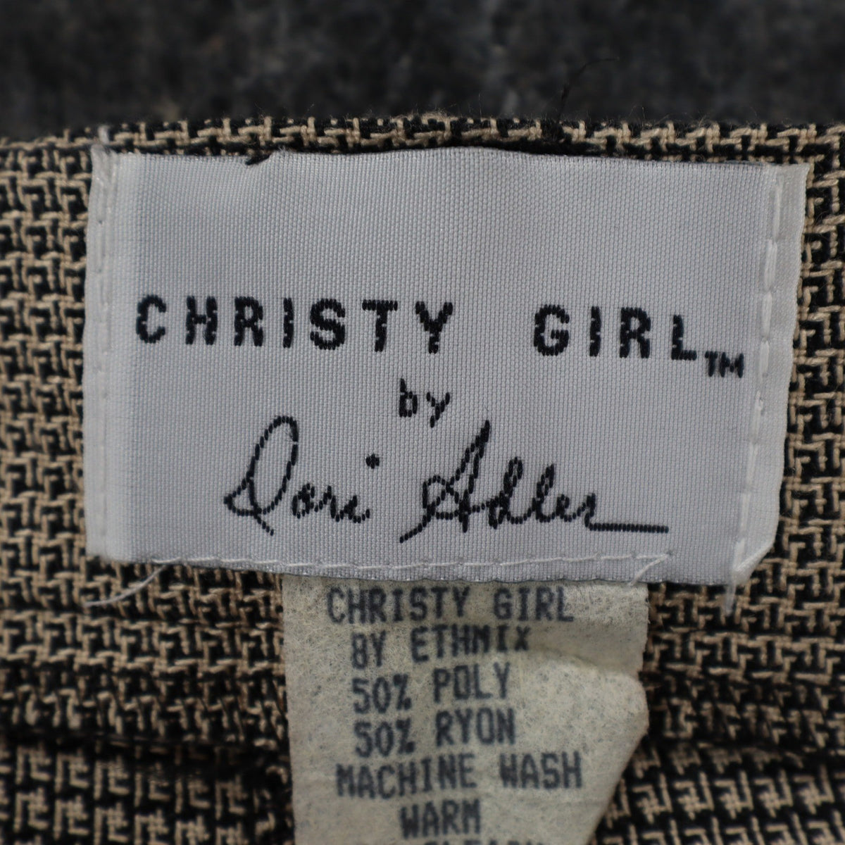 Christy Girl Dori Adler Pants Womens 12 Tan Black Belted Pleated USA NWT NOS - take2supply