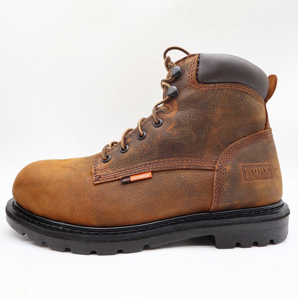 WORX by Red Wing 5606 Steel Toe Work Boots Mens 9 Brown Leather New Box - take2supply