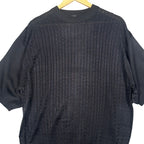 Irvine Park Mens XLG Black Cable Knit Short Sleeve Sweater Top - take2supply