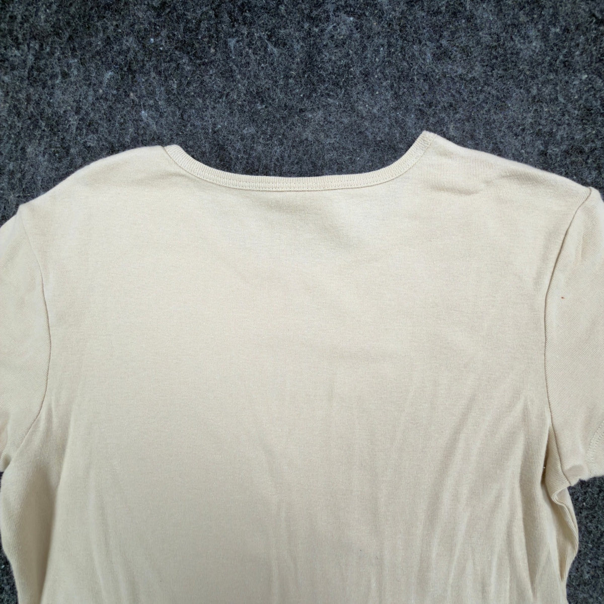 U.S. Polo Assn. Vintage Style Tee Women Medium Beige Cotton Logo Shirt New - take2supply