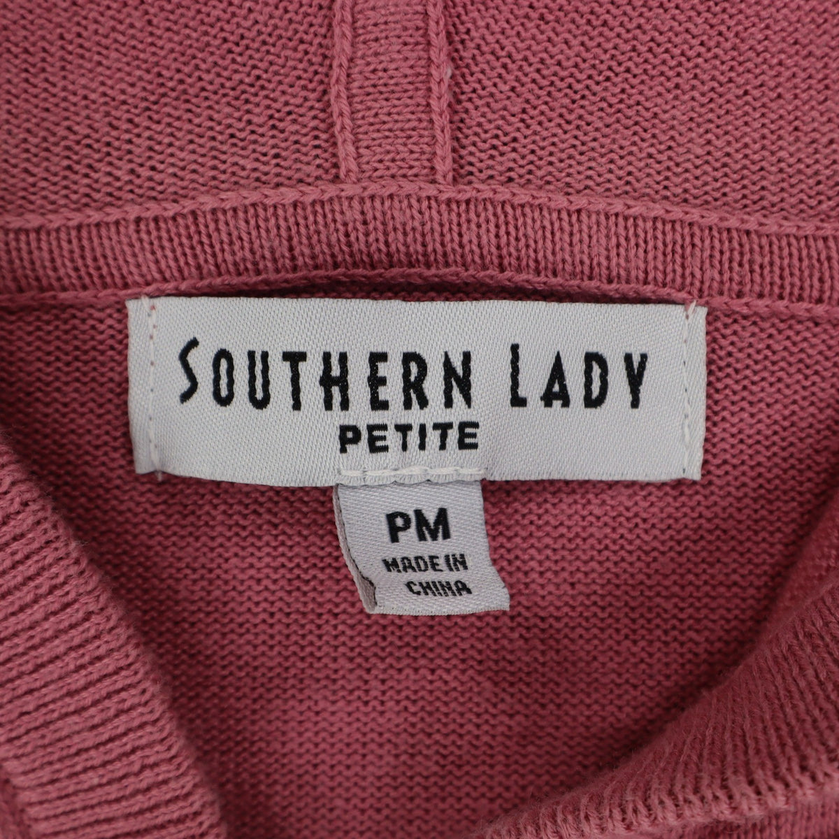 Southern Lady Petite PM Pink Embellished Hooded Zip Cardigan Sweater NWT - take2supply