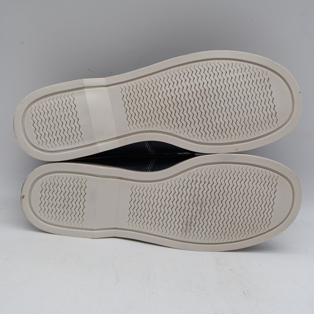 Webbs Boat Shoes Kids Size 2 C Vintage 80s Navy Leather Made in USA Deadstock - take2supply