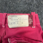 Linchers Vintage 70s Carpenter Pants Girls 4 Slim Pink USA Made NOS NWT 19.5W - take2supply