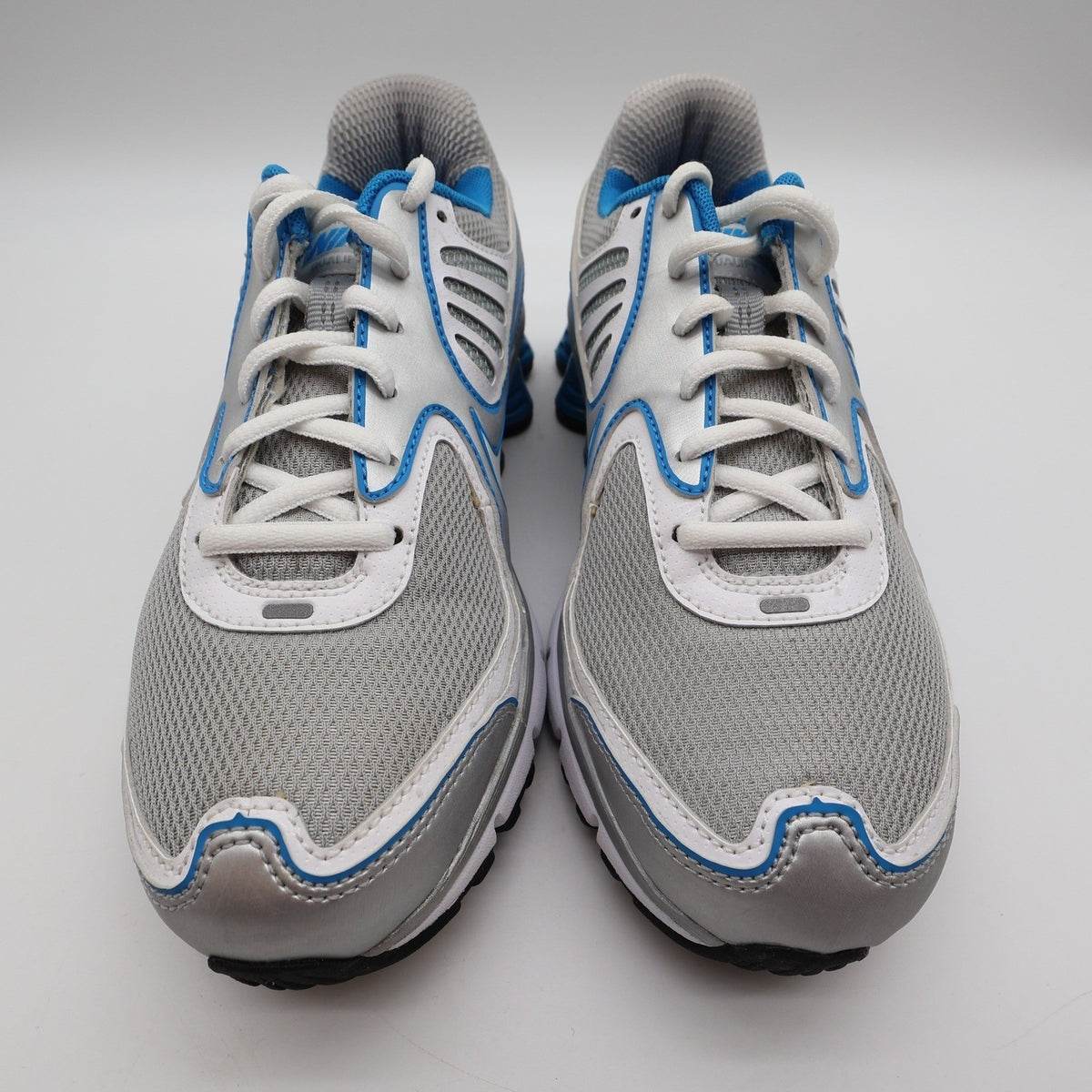 Nike Shox Qualify+ Womens 7 Silver Blue Running Shoes 396658-002 Y2K Style - take2supply