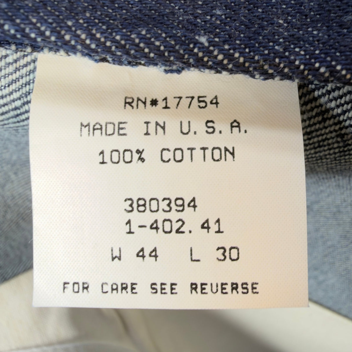 KEY Vintage 90s Dungaree Jeans Mens 44x30 USA Made Blue Denim NWT 1-402-41 - take2supply
