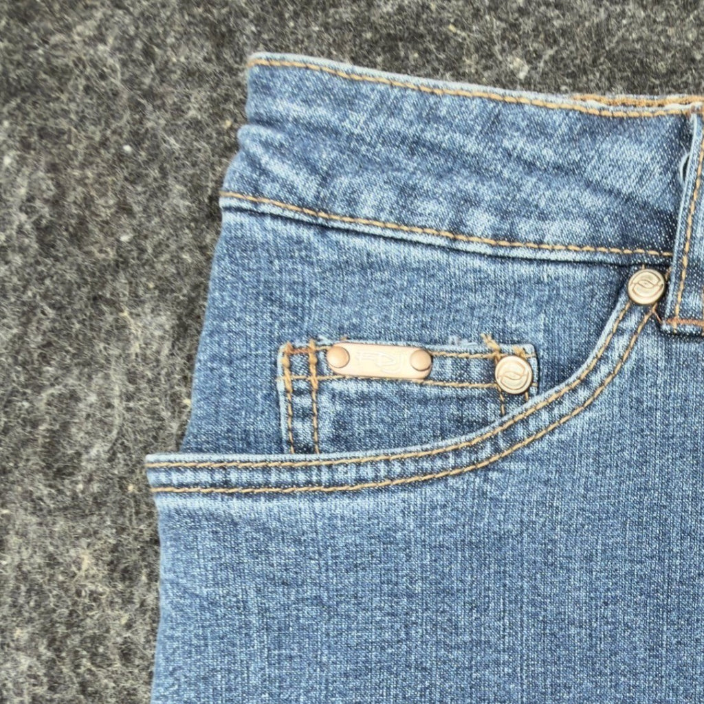 FDJ Olivia Flare Jeans Women 12 Blue Stretch Mid Rise Denim NWT New - take2supply