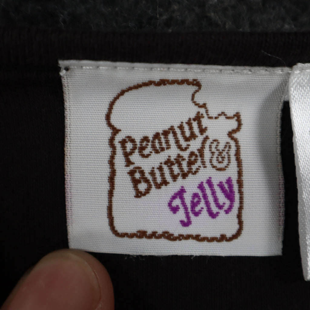 Peanut Butter & Jelly Women XL Brown Cotton Christmas Sleigh Long Sleeve Top - take2supply