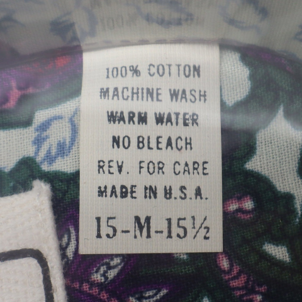 Cotton Club Chapel Hill Shirt Mens Medium Paisley Short Sleeve Cotton USA New - take2supply