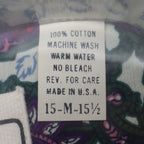 Cotton Club Chapel Hill Shirt Mens Medium Paisley Short Sleeve Cotton USA New - take2supply