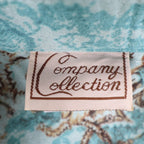 Company Collection Shirt Jacket Womens 8 Y2K Aqua Blue Paisley Floral Textured - take2supply