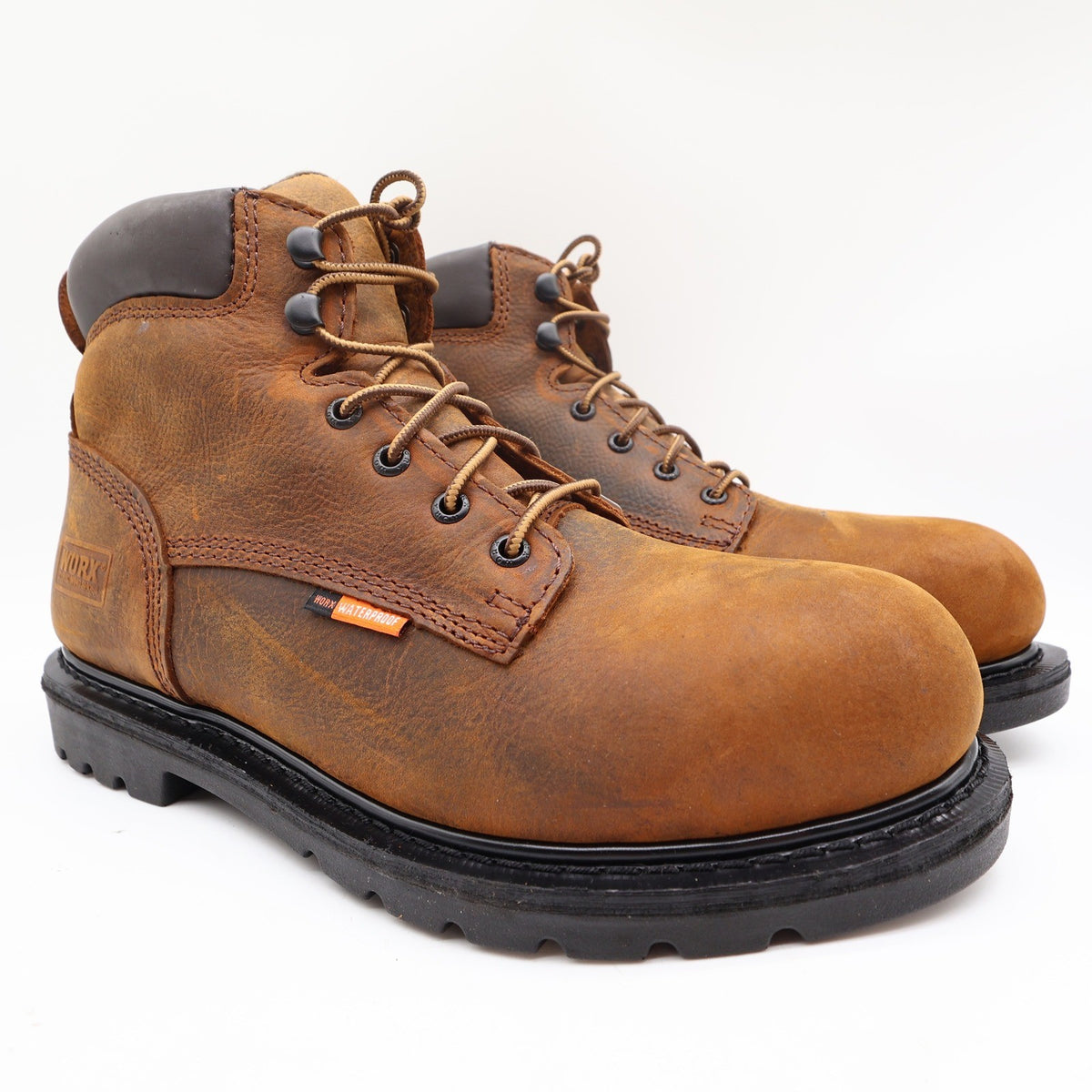 WORX by Red Wing 5606 Steel Toe Work Boots Mens 9 Brown Leather New Box - take2supply