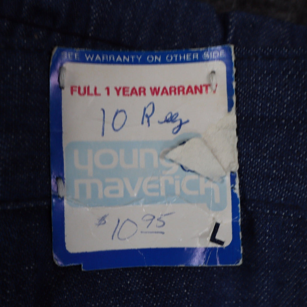 Vintage Young Maverick Jeans Boys 10 Blue Flare Elastic Waist Embroidered NWT - take2supply