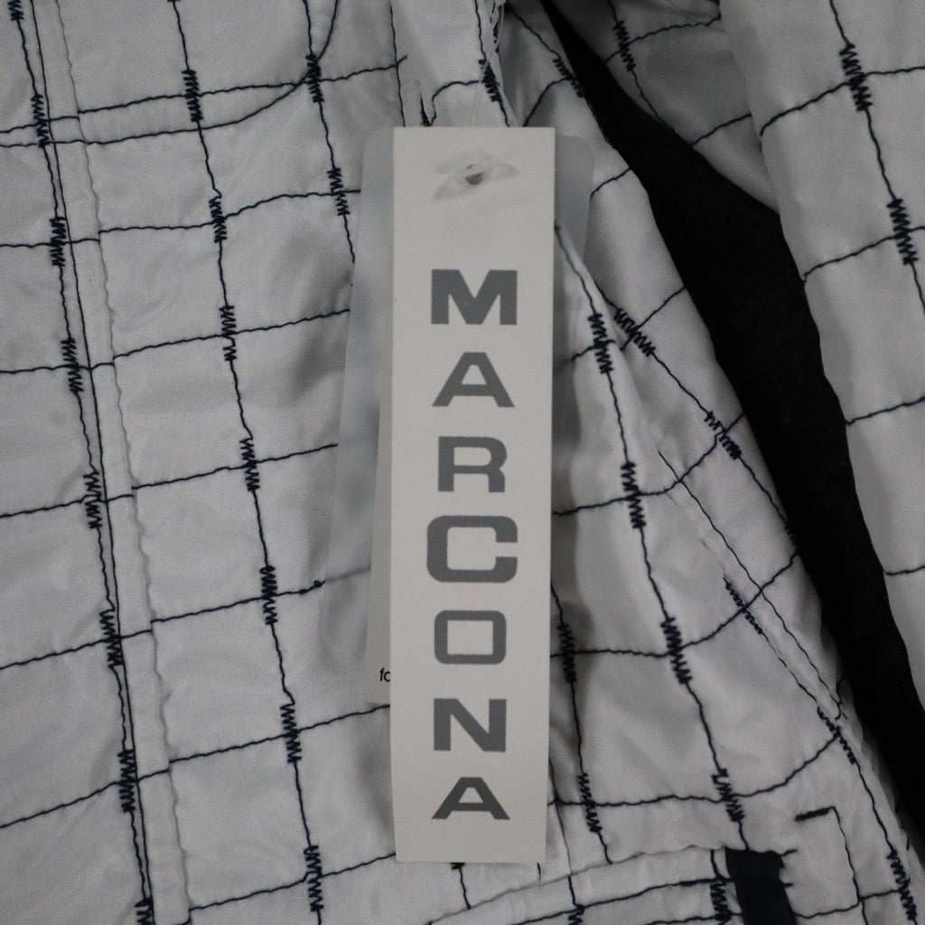Marcona Reversible Quilted Jacket Womens Medium White Navy Grid Snap Front NWT - take2supply