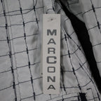 Marcona Reversible Quilted Jacket Womens Medium White Navy Grid Snap Front NWT - take2supply