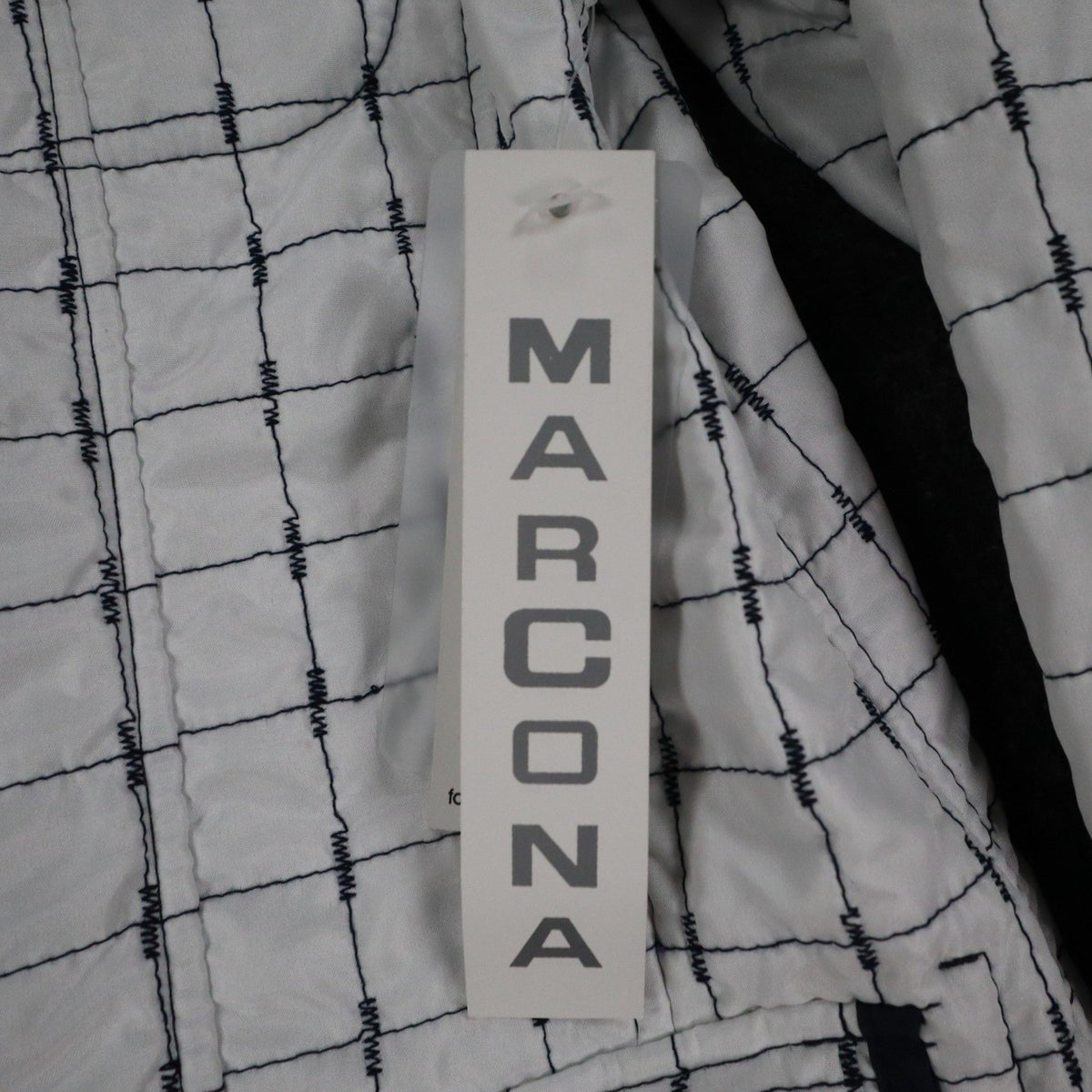 Marcona Reversible Quilted Jacket Womens Medium White Navy Grid Snap Front NWT - take2supply
